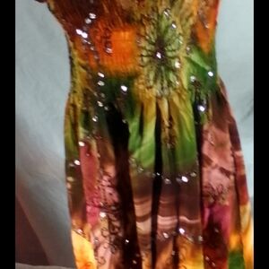 Colorful Tie-Dye Midi Dress